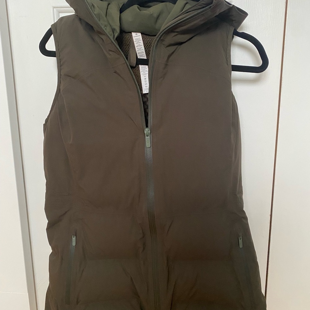 Olive Green Puffer Vest